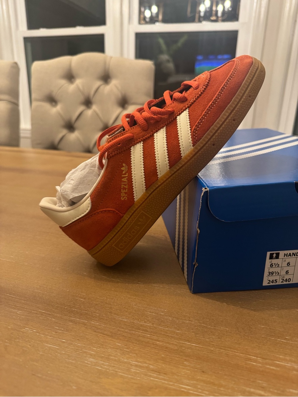 adidas Handball Spezial Preloved Red/Cream White - Picture 5 of 7